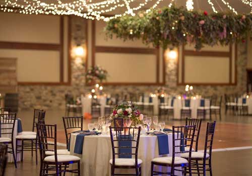 Flowers for a rustic wedding reception